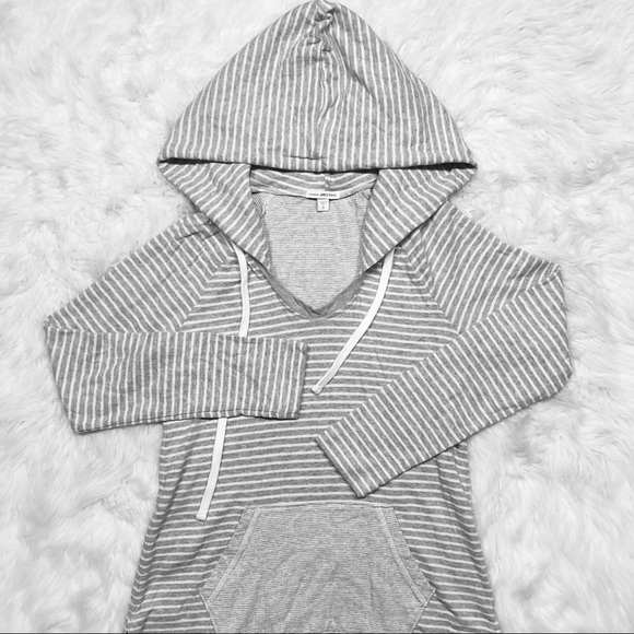 James Perse Women’s Striped Hoodie Sweatshirt - Picture 3 of 6
